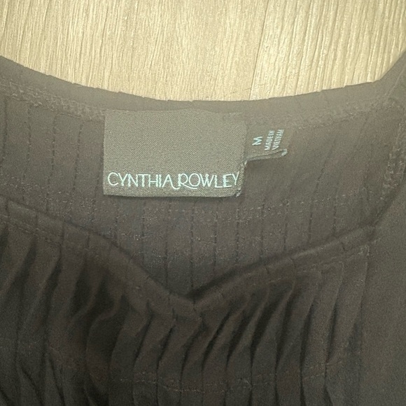 Cynthia Rowley Black Gathered Top - Picture 3 of 7